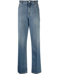 Valentino Garavani - Straight-Leg-Jeans mit Logo-Patch - Lyst