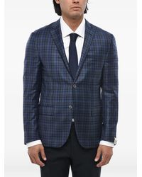 Corneliani - Gate Checked Single-Breasted Blazer - Lyst
