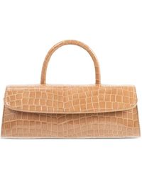 BY FAR - Mini Longa Embossed Leather Top-Handle Bag - Lyst