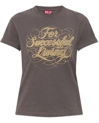 DIESEL - T-Shirt With Logo Print - Lyst