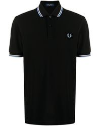 Fred Perry - Embroidered-logo Short-sleeved Polo Shirt - Lyst