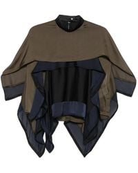 Sacai - Layered Semi-Sheer Blouse - Lyst