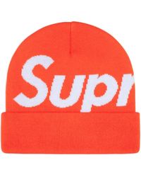 Supreme - Bonnet À Logo En Intarsia - Lyst