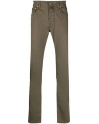 Jacob Cohen - Contrast-Pocket Tapered-Leg Trousers - Lyst