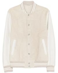 Eleventy - Striped Bomber Jacket - Lyst