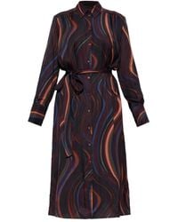 Paul Smith - Striped Belted Maxi Dress - Lyst