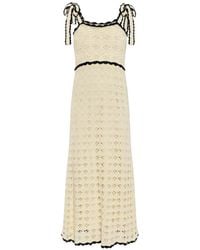 Zimmermann - Vestido Largo Aster De Ganchillo Con Tiras Cruzadas - Lyst
