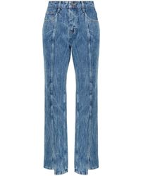 LVIR - Wrinkled-detailed Cotton Jeans - Lyst