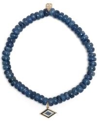 Sydney Evan - 14Kt Groovy Eye Kyanite Beaded Bracelet - Lyst