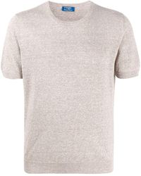 Barba Napoli - Crew Neck Fine Knit T-shirt - Lyst