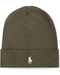 Polo Ralph Lauren - Logo-Embroidered Ribbed Beanie Hat - Lyst