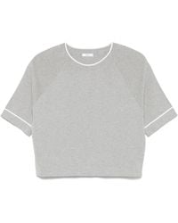 Peserico - Contrasting-Trim Knitted T-Shirt - Lyst