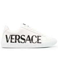 Versace - Greca Logo Leather Sneaker - Lyst