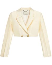 Blumarine - Veste Crop En Dentelle - Lyst