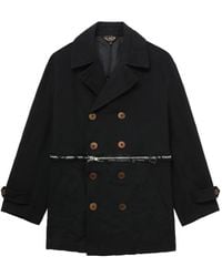 COMME DES GARÇON BLACK - Double-Breasted Zip Jacket - Lyst