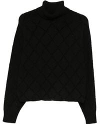 Semicouture - Openwork Turtleneck Sweater - Lyst
