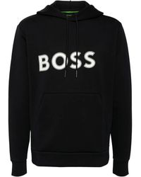 BOSS - Logo-Print Hoodie - Lyst