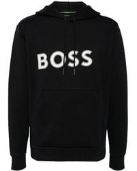 BOSS - Logo-Print Hoodie - Lyst