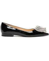Mach & Mach - Triple Heart Crystal-embellished Patent Leather Ballet Flats - Lyst