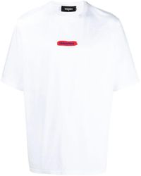 DSquared² - Logo-Print Crew Neck T-Shirt - Lyst