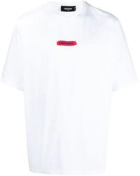 DSquared² - Logo-Print Crew Neck T-Shirt - Lyst