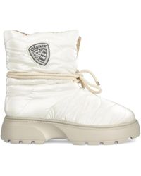 Blauer - Quilted lace-up boots - Lyst