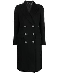 Philipp Plein - Double-Breasted Mid-Length Coat - Lyst