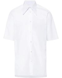 Maison Margiela - Short-Sleeved Poplin Shirt - Lyst