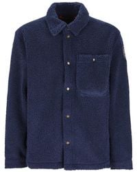 Napapijri - Logo-Embroidered Fleece Shirt Jacket - Lyst