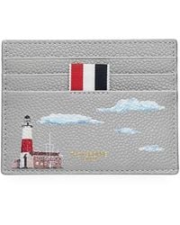 Thom Browne - Pebbled-Leather Card Holder - Lyst