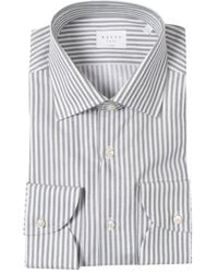 Xacus - Striped Cotton Shirt - Lyst