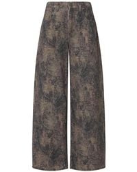 Liu Jo - Paisley-Print Wide-Leg Jeans - Lyst