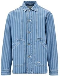 Forét - Berry Denim Jack Met Visgraat-Patroon - Lyst