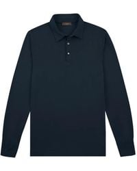 Zanone - Long-Sleeve Cotton Polo Shirt - Lyst