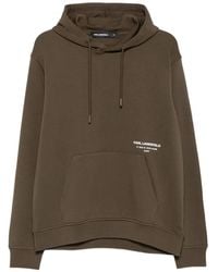 KARL LAGERFELD - Logo-Print Drawstring Hoodie - Lyst