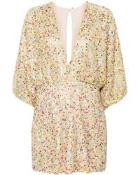 Costarellos - Bruna Sequinned Mini Dress - Lyst