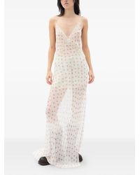 Ann Demeulemeester - Lala Lace-Detail Maxi Dress - Lyst