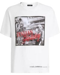 Dolce & Gabbana - Cotton T-Shirt With "Italian Holiday" Print - Lyst
