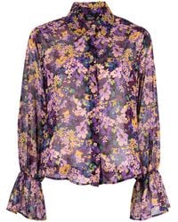 Liu Jo - Floral-Print Long-Sleeve Shirt - Lyst