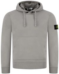 Stone Island - 6100062 Organic Cotton Fleece Hoodie - Lyst