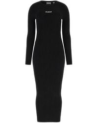 Guess - Ribbed-Knit Logo-Lettering Dress - Lyst
