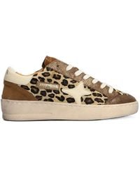 AMA BRAND - Leopard-Print Glitter Sneakers - Lyst