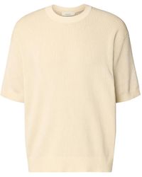 SELECTED - Rib-Knit T-Shirt - Lyst