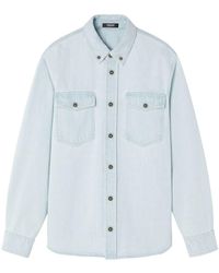 Versace - Light Blue Denim Shirt - Lyst