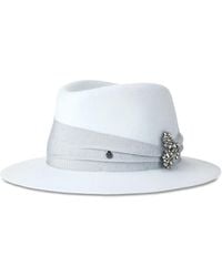 Maison Michel - Sombrero fedora André con aplique - Lyst