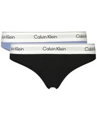 Calvin Klein - Logo-Waistband Thongs (Set Of Two) - Lyst