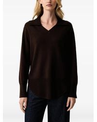 Silvian Heach - Spread-Collar Curved-Hem Sweater - Lyst