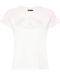 Maje - Slogan-embroidered Cotton T-shirt - Lyst