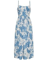 Cara Cara - Alba Floral-Pattern Midi Dress - Lyst