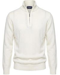 Drumohr - Biscottino Quarter-Zip Sweater - Lyst